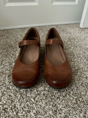 Dansko Fawna Brown Leather Mary Jane with Buckle Size 39